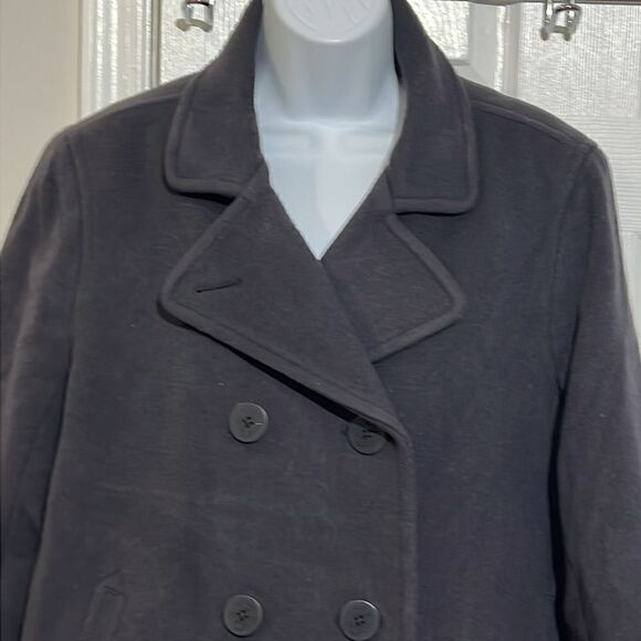 NWOT LL Bean Bellandi Italy Wool Double Breasted Peacoat Thinsulate Size 16p - Picture 2 of 16
